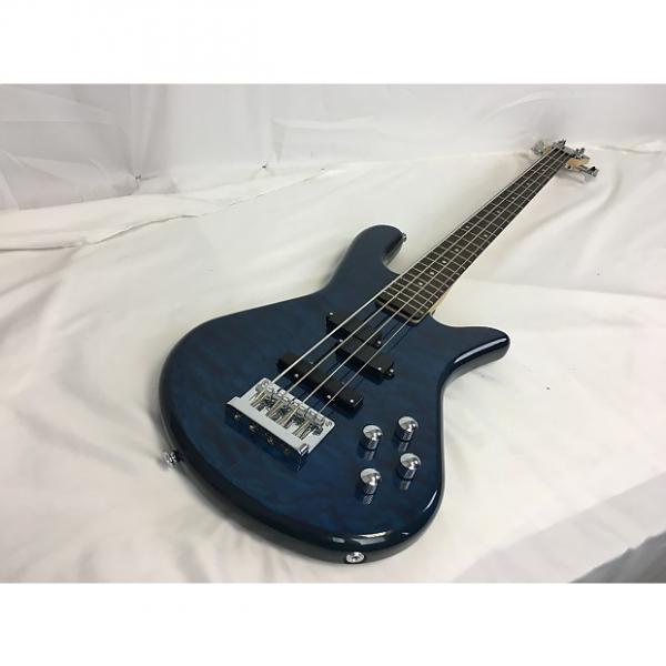 Custom New Spector LG4STDBLSG Bass Quilt Top Blue w/Gig Bag #1 image