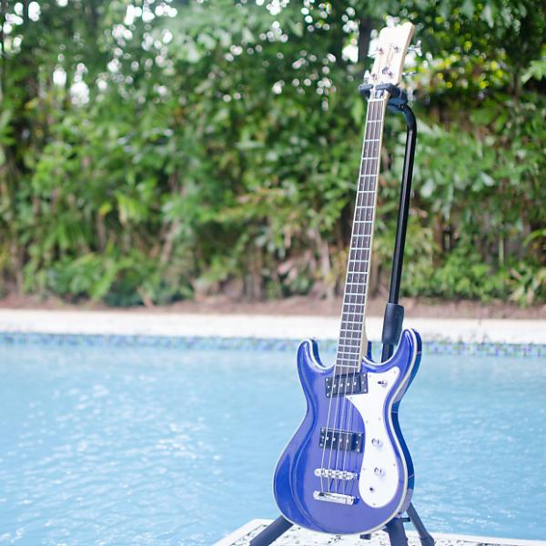 Custom Eastwood Sidejack Bass 32 Metallic Blue with Hardshell Case #1 image