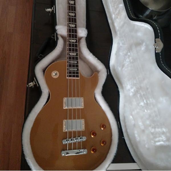 Custom Gibson Les Paul standard Bass  2013 Gold Top #1 image