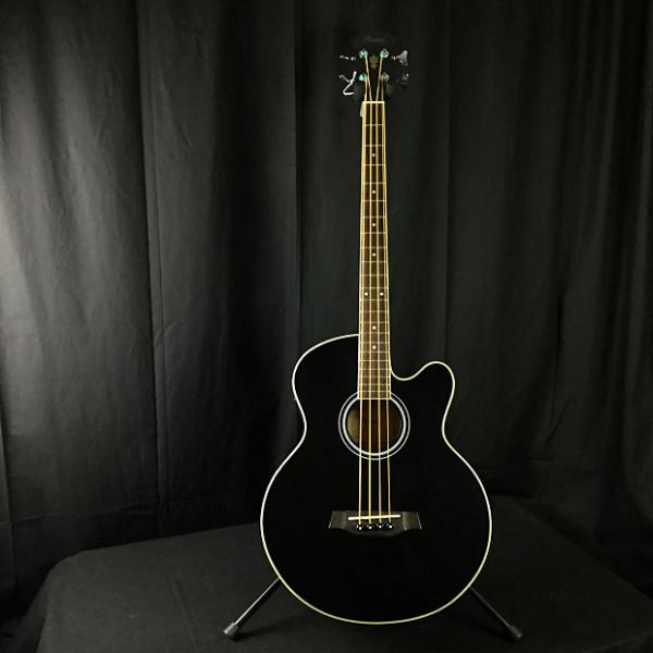 Custom Ibanez AEB5E-BK Acoustic Bass w/ cutaway (Used #1 image