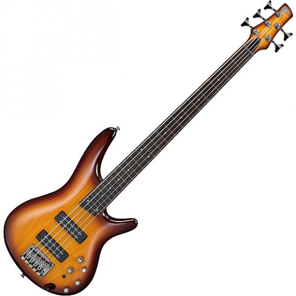 Custom Ibanez SR Standard SR375EF Fretless 5 String Electric Bass Brown Burst #1 image