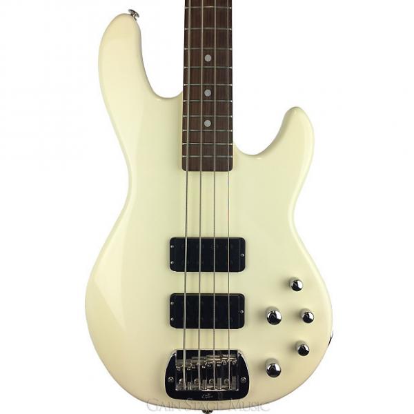 Custom G&amp;L  USA M2000 Electric 4 String Bass in  Vintage White Finish with Hard-Rock Maple Neck and Case #1 image