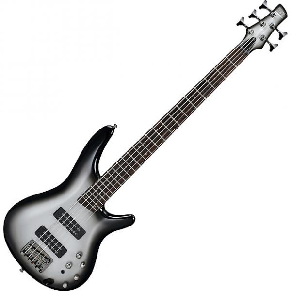 Custom Ibanez SR Standard SR305E 5 String Electric Bass Metallic Silver Sunburst #1 image
