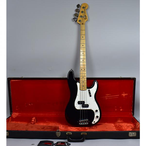 Custom Fender   Precision Vintage American Electric Bass Guitar Black Finish w/OHSC 1973 Black #1 image