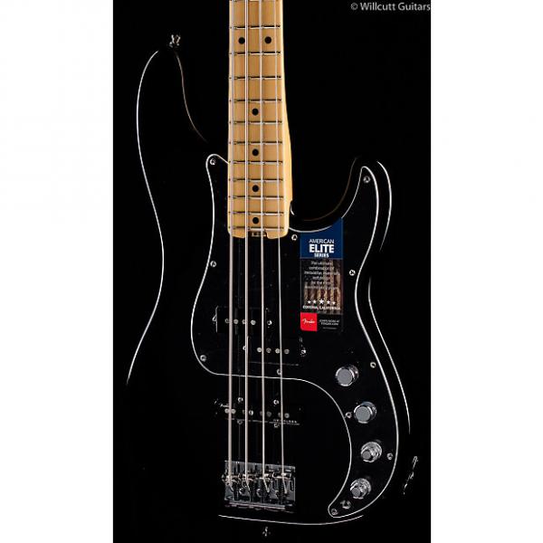 Custom Fender American Elite Precision Bass Black Maple (440) #1 image