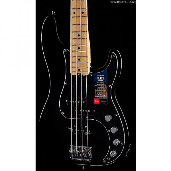 Custom Fender American Elite Precision Bass Black Maple (516) #1 image
