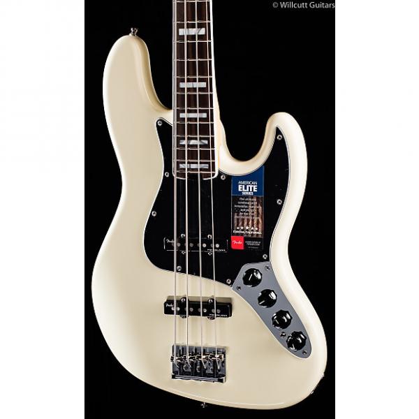 Custom Fender American Elite Jazz Bass Olympic White (199) #1 image