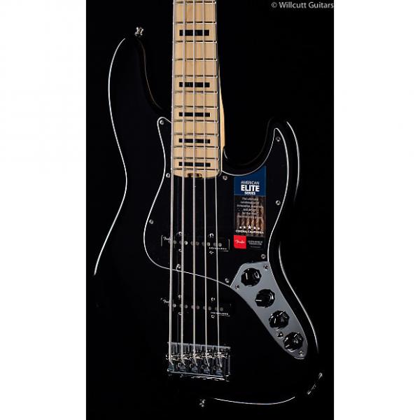 Custom Fender American Elite Jazz Bass V Black (854) #1 image