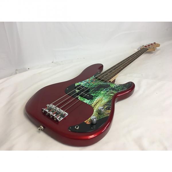 Custom Squier by Fender Precision Bass W/Gig Bag Red #1 image
