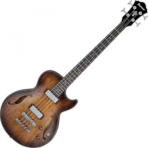 Custom Ibanez Artcore Vintage AGBV200A Semi Hollow Electric Bass Tobacco Burst #1 image