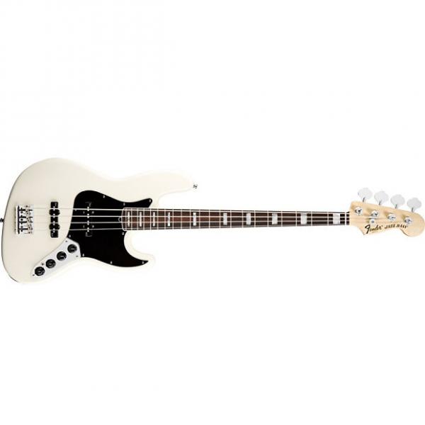 Custom Fender American Deluxe Jazz Bass Olympic White Rosewood #1 image