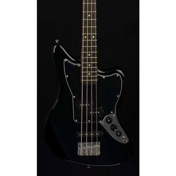 Custom Fender Squier Vintage Modified Jaguar Bass Special SS Black #1 image