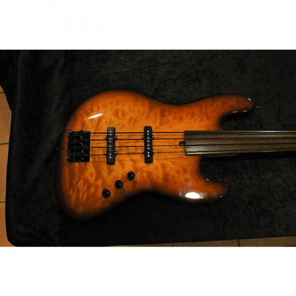 Custom Smoking Warmoth Fretless Jazz Bass w Sweet Fender HSC #1 image