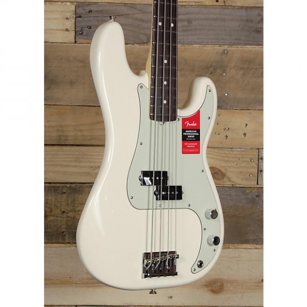 Custom Fender American Pro Precision Bass Olympic White w/ Case #1 image