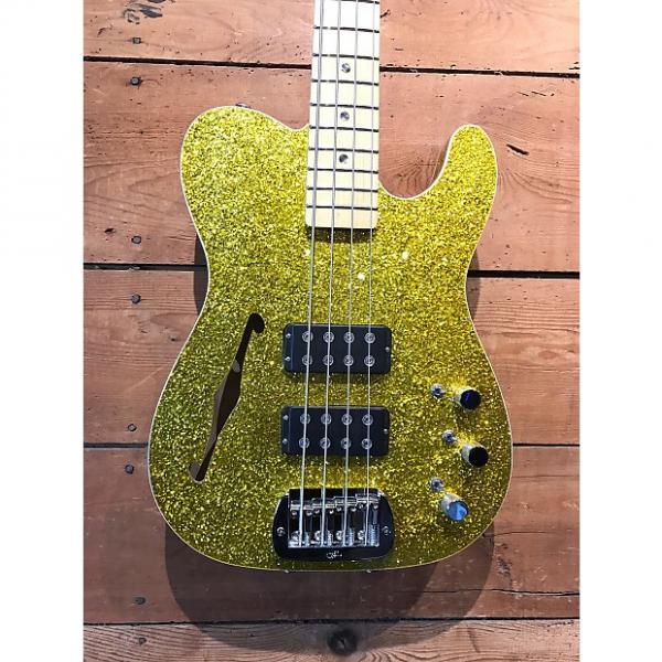 Custom G&amp;L ASAT Bass Double Bound Semi Hollow Gold Metal Flake #1 image