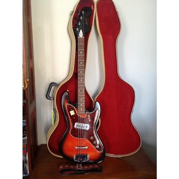 Custom 1967 Harmony H-25 Bass Super Clean , 1 Owner, With OSSC And Strap Redburst Collector Grade #1 image