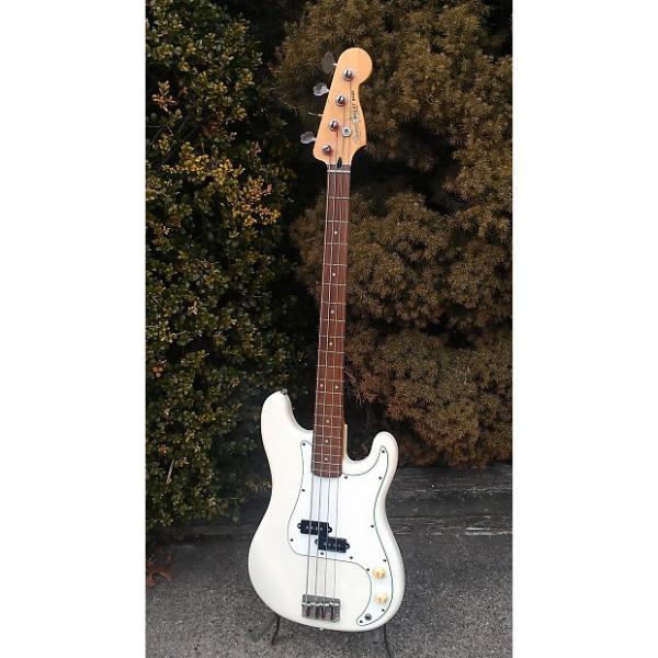 Custom 1987 Squier by Fender Bullet 1 P Bass  White MIK #1 image