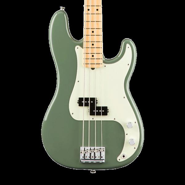 Custom Fender American Professional Precision Bass with Maple Fingerboard - Antique Olive with Case #1 image