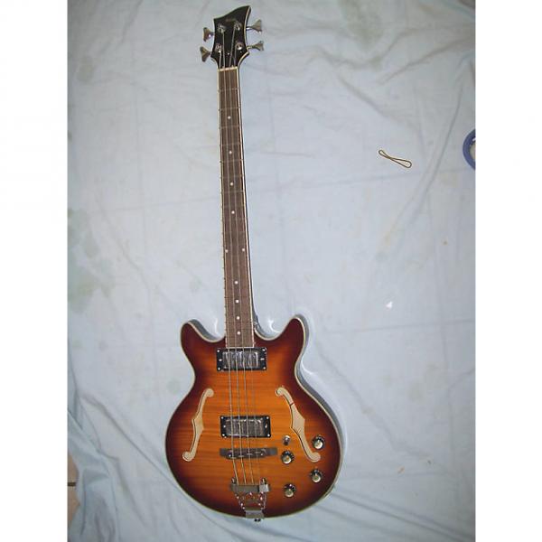 Custom Semi hollow body bass guitar, 4 string #1 image