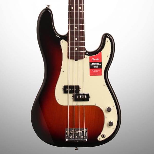 Custom Fender American Pro Precision Electric Bass, Rosewood Fingerboard (with Case), 3-Color Sunburst #1 image