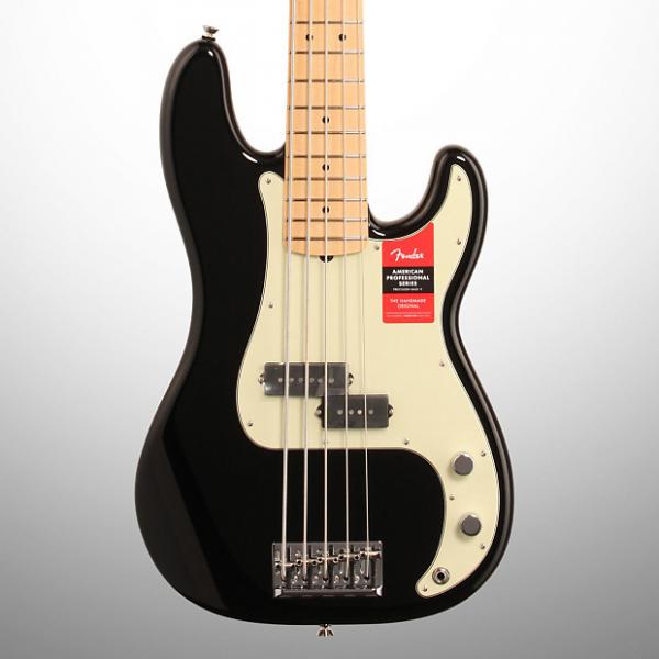 Custom Fender American Pro Precision V Electric Bass, 5-String, Maple Fingerboard, (with Case), Black #1 image