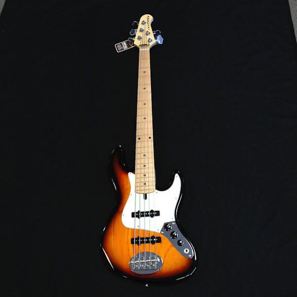 Custom Lakland Skyline 55-60  3 Tone Sunburst 5 String Bass #1 image