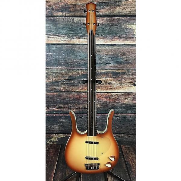 Custom Danelectro Longhorn short scale bass Copperburst with gig bag #1 image