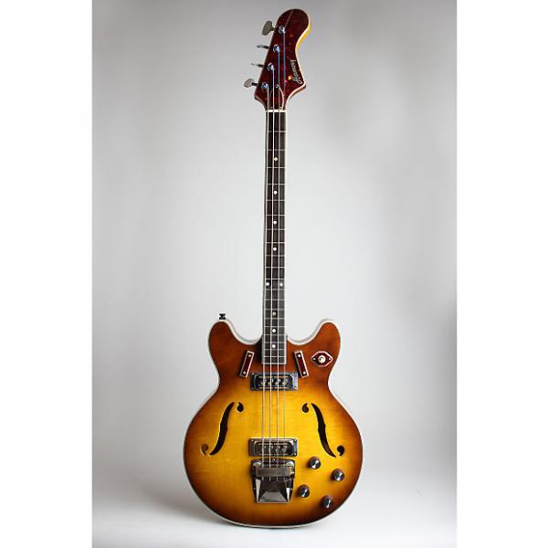 Custom Harmony  H-27 Acoustic-Electric Bass Guitar (1967), ser. #6687, black tolex hard shell case. #1 image