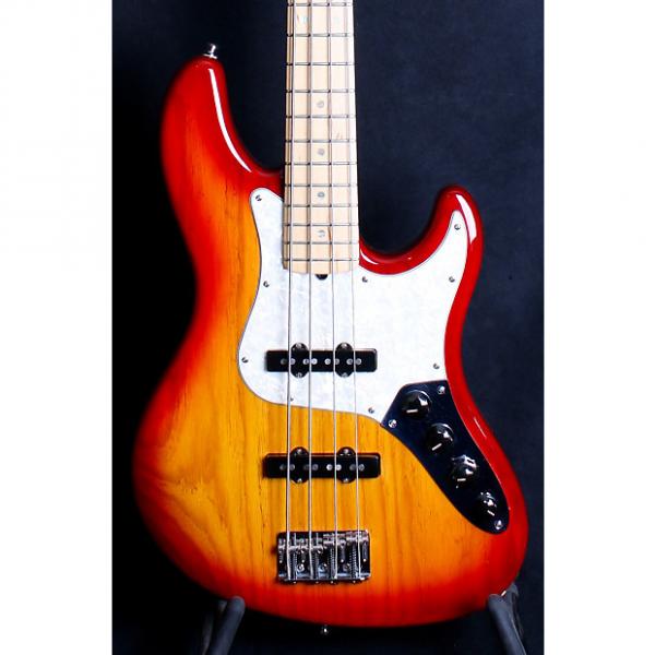 Custom 2006 60th Anniversary Fender American Deluxe Jazz Bass - Cherry Sunburst Ash Body! #1 image