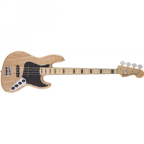 Custom Fender American Deluxe Jazz Basså¨ Ash, Maple Fingerboard, Natural, 3-Ply B/W/B Pickguard 0194582721 #1 image
