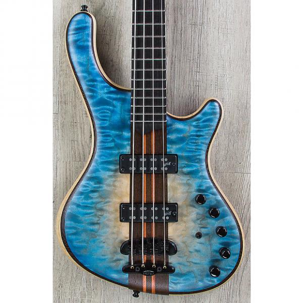 Custom Mayones Prestige Classic 4 Bass, Trans Blue Burst, Ebony Board, Aguilar Pickups, NAMM Special, Quilt #1 image