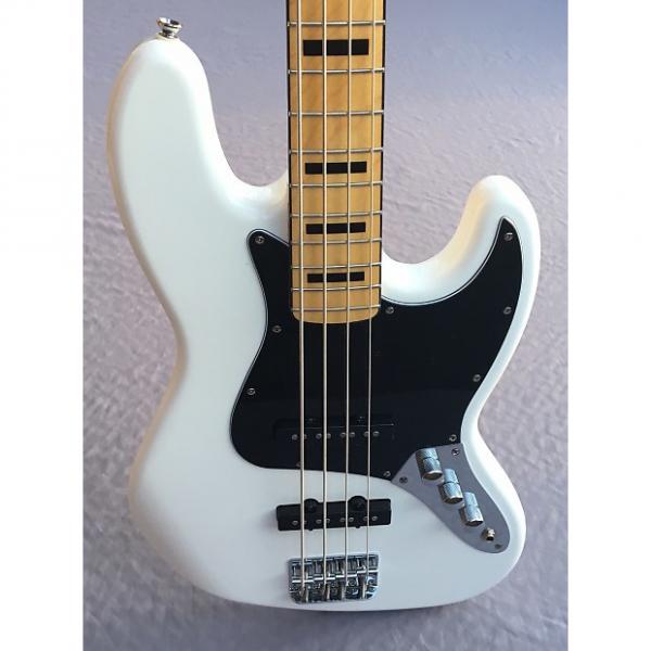Custom Squier Vintage Modified '70s Jazz Bass In Olympic White #1 image