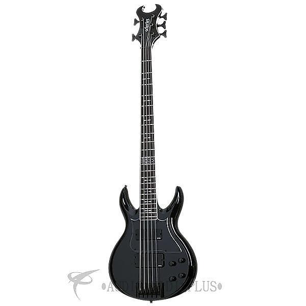 Custom Schecter Mephisto King Ov Hell Signature Ebony Fretboard 5 String Electric Bass Gloss Black - 286 #1 image