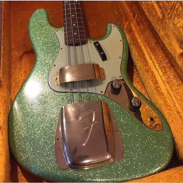 Custom Fender 60 Jazz Bass Relic 2011 Sea Foam Green Sparkle #1 image