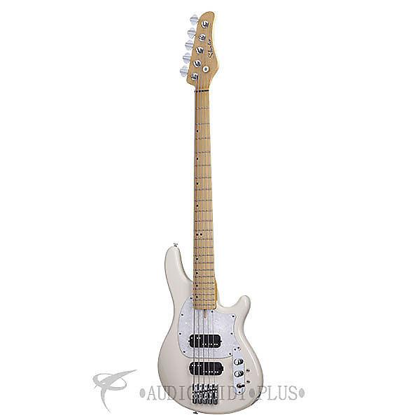 Custom Schecter CV-5 Maple Fretboard Electric Bass Ivory - 2495 - 815447023532 #1 image