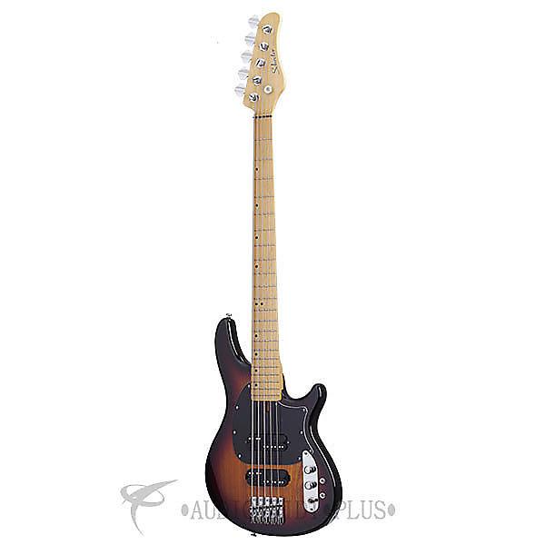 Custom Schecter CV-5 Maple Fretboard Electric Bass 3-Tone Sunburst - 2494 - 815447023570 #1 image