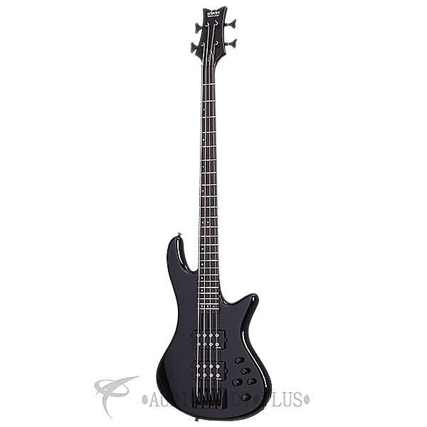 Custom Schecter Stiletto Stage-4 Ebony Fretboard Electric Bass Gloss Black - 2481 - 815447023600 #1 image