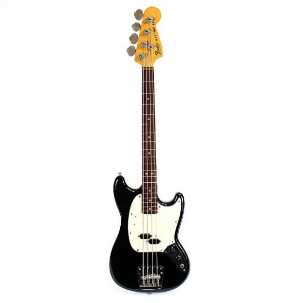 Custom Fender Mustang Bass 1976 Black w/ rosewood neck. AMAZING! #1 image