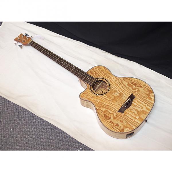 Custom DEAN Exotica Quilt Ash acoustic electric LEFTY 4-string BASS guitar new EQABA #1 image