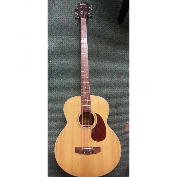 Custom Early Korean Vintage Acoustic Electric Bass Guitar VAB430, Natural #1 image