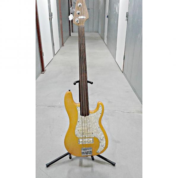 Custom Custom Fender Precision-style fretless Orange #1 image