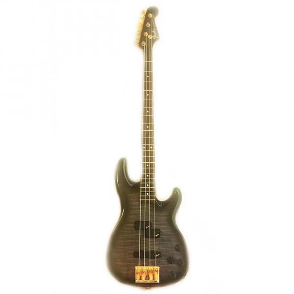 Custom Fender Precision Bass Lyte -1994 Active Bass Made in Japan Foto Flame Gray/Black #1 image