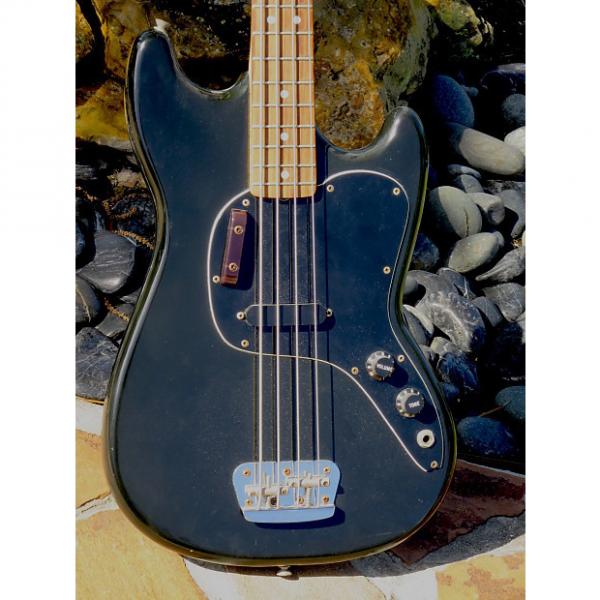 Custom Fender Musicmaster Bass 1975 Black #1 image
