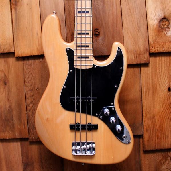 Custom Fender Squier Vintage Modified Jazz Bass - Natural w/ Block Inlay (DiMarzio Pickups &amp; Flatwounds) #1 image