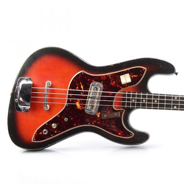 Custom 1960's HARMONY H25 Silhouette Electric Bass Guitar w/Case #26380 #1 image