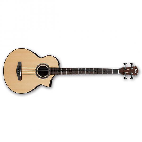 Custom Ibanez AEWB20 4-String Acoustic Bass Guitar Single Cutaway Natural High Gloss #1 image
