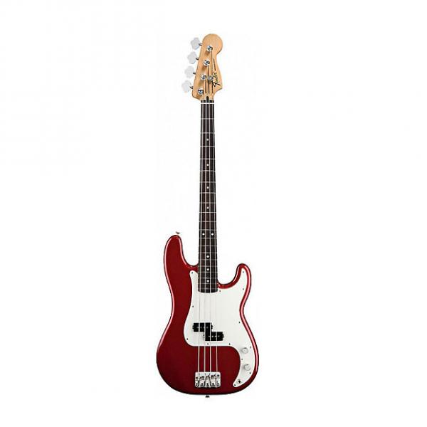 Custom Fender Standard Precision Bass Guitar in Candy Apple Red #1 image