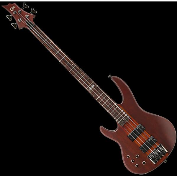 Custom ESP LTD D-4 Left Handed Bass Guitar in Natural Satin #1 image