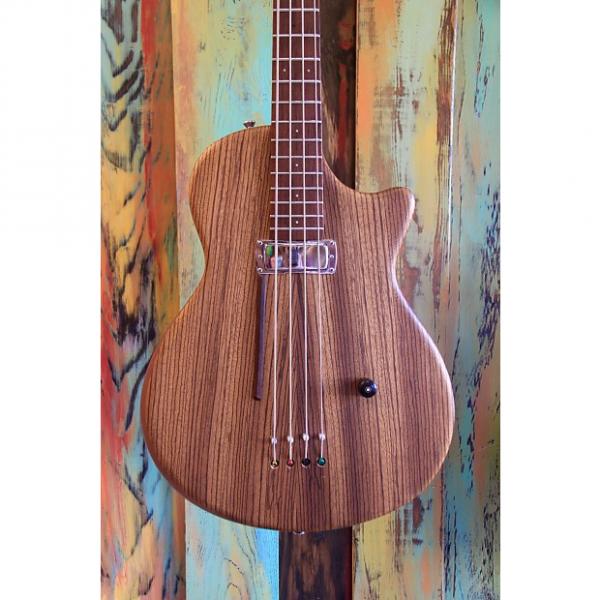Custom Custom Short Scale Zebra wood and Sapele Electric Bass Guitar #1 image