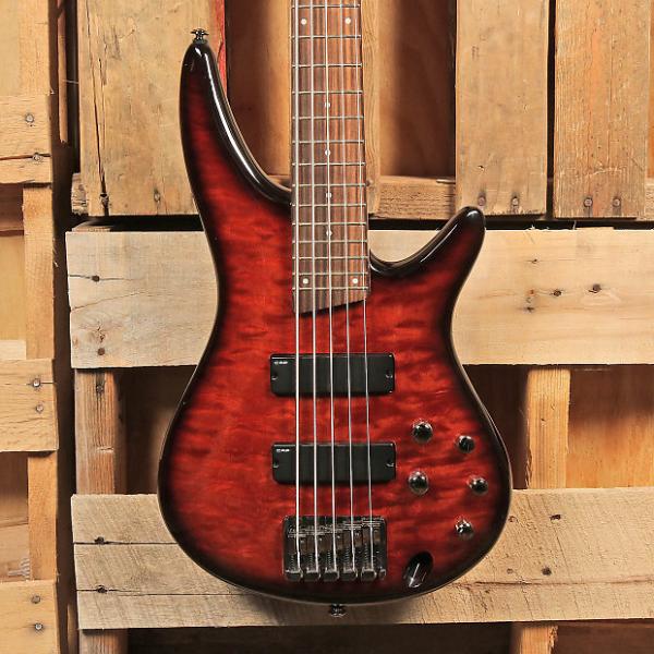 Custom Ibanez SR405QMCNB 5-String Electric Bass Quilted Maple 2010's Charcoal Brown Burst #1 image